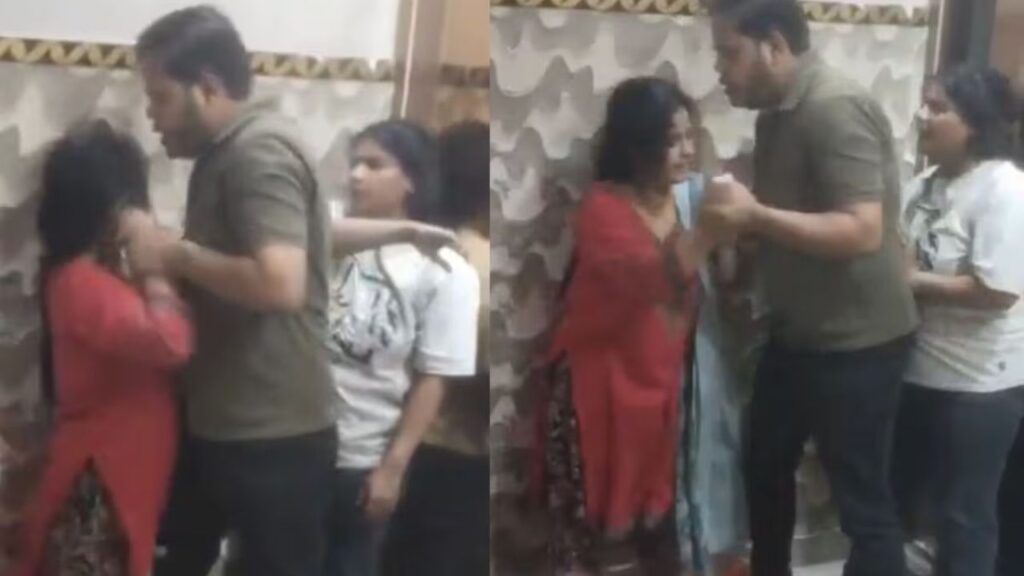 गर्लफ्रेंड के साथ अय्याशी करते पकड़ा गया पति, VIDEO में देखिये पत्नी ने फिर क्या किया हाल