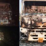 गोड्डा में बदमाशों का तांडव, बुधवार देर रात हाइवा में लगाई आग