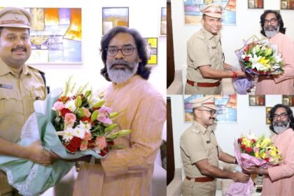 मुख्यमंत्री हेमंत सोरेन से गुमला एवं चतरा के SP और रांची ग्रामीण के ASP ने की शिष्टाचार मुलाकात