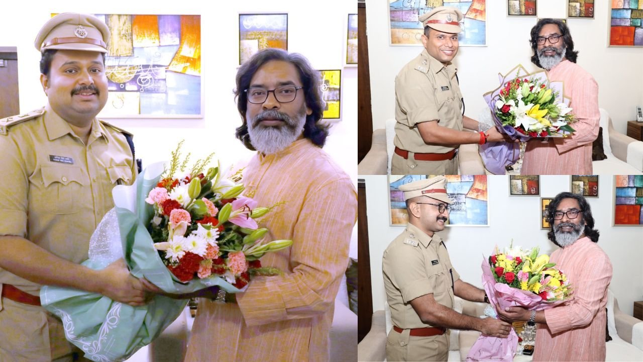 मुख्यमंत्री हेमंत सोरेन से गुमला एवं चतरा के SP और रांची ग्रामीण के ASP ने की शिष्टाचार मुलाकात