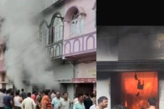 कोडरमा में तीन मंजिला मकान में लगी भीषण आग, इलेक्ट्रिक वायरिंग के सामान के गोदाम में धुआं उठने के बाद मची अफरातफरी