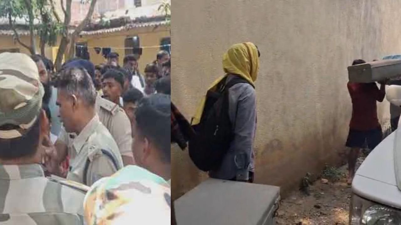 रांची में नवीन सरना हॉस्टल खाली कराने पहुंची पुलिस का विरोध, भारी संख्या में पुलिस बल तैनात