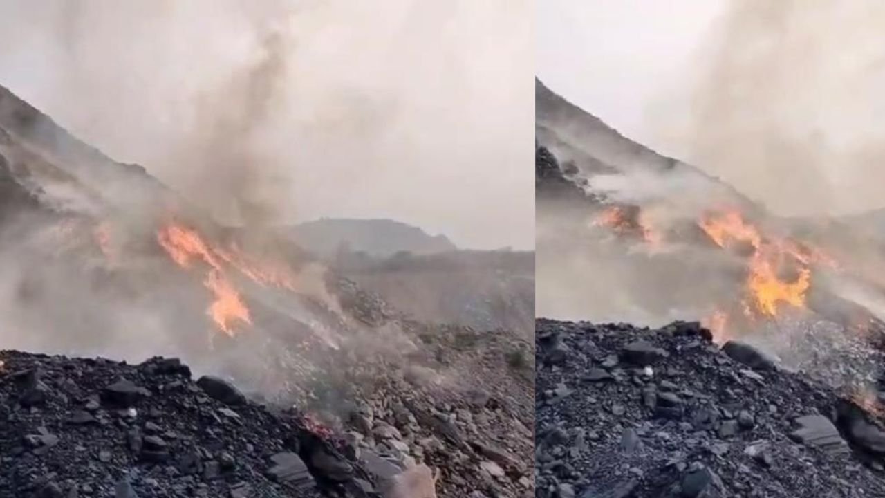 CCL तोपा परियोजना के स्टील टू ग्रेड कोयला स्टॉक में लगी भीषण आग से तबाही, बेफिक्र परियोजना अधिकारी और खान प्रबंधक छुट्टी पर गए