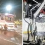 रांची के नामकुम में बस और ट्रक की टक्कर, तीन घायल, केबिन में फंसा ट्रक चालक