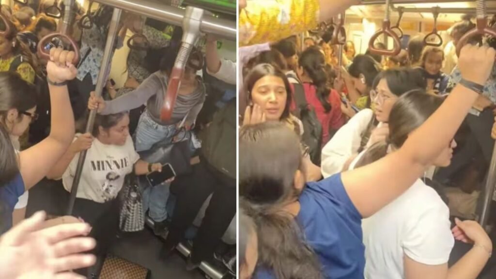 मेट्रो के लेडीज कोच में घुस गया सांप! डरकर सीट पर चढ़ीं, खोजने लगी इमरजेंसी बटन देखिये VIDEO