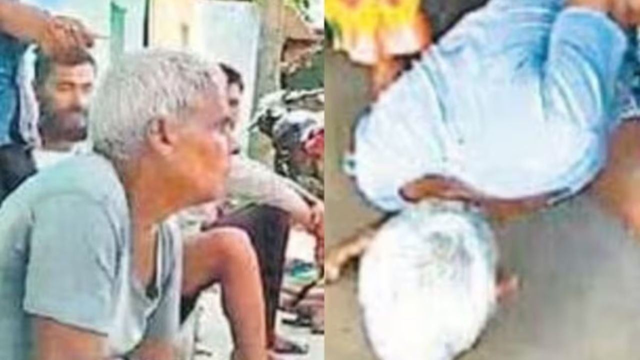 Shameful incident in Ranchi: Miscreants beat up an old man and then made him lick their spit