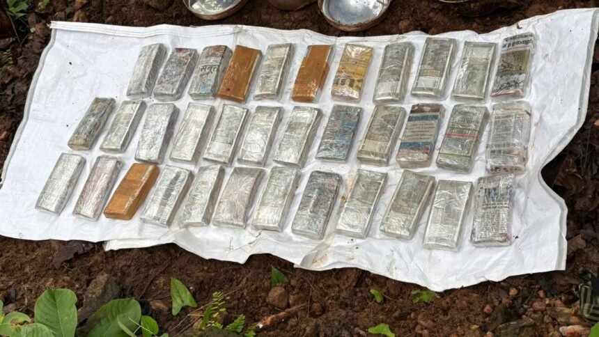 चाईबासा नक्सलियों के खिलाफ सुरक्षाबलों को मिली बड़ी कामयाबी, जमीन के नीचे छिपाए 35 लाख रुपये कैश बरामद