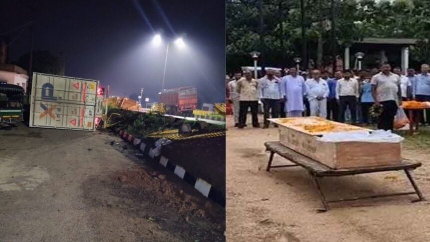 हजारीबाग में डीजल चोर गैंग का पुलिसकर्मी कर रहा था पीछा, मांडू में तेज रफ्तार कंटेनर ने कुचला, मौके पर हुई मौत