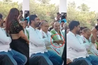 बिहार में BJP जिलाध्यक्ष की गोद में बार बाला, ऐ मिसिर जी... गाना पर खूब हुई मस्ती, VIDEO हुआ वायरल