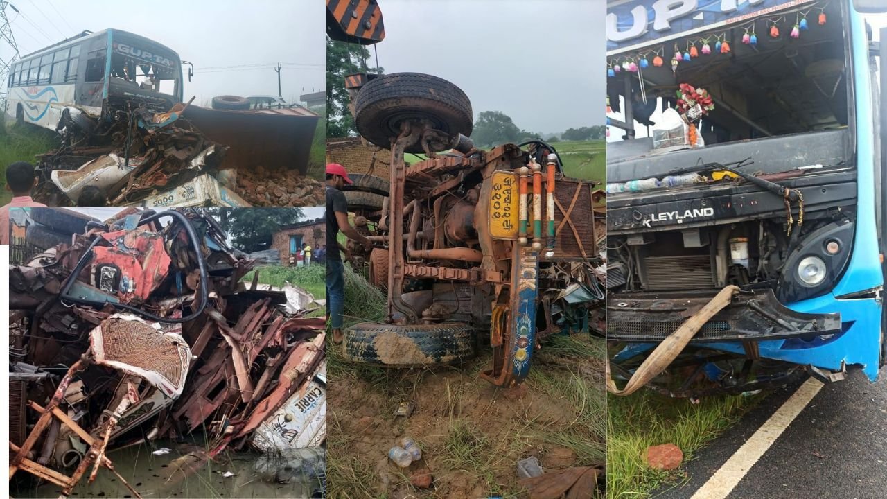 लोहरदगा में बस ने बाक्साइट लोड ट्रक में मारी टक्कर, दर्जन भर यात्री घायल