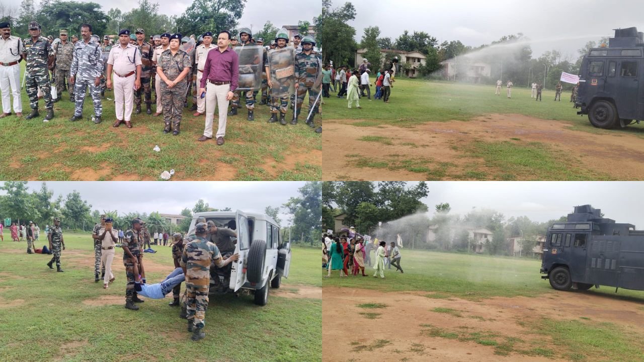 लोहरदगा में मुर्हरम पर उपद्रवियों से निपटने के लिए पुलिस-प्रशासन तैयार, मॉक ड्रिल कर दिखाया दम