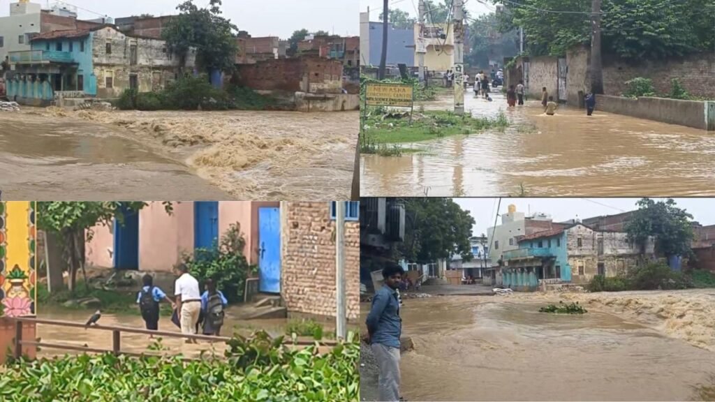 झारखंड से 1.15 लाख क्यूसेक पानी छोड़े जाने के बाद नालंदा के नदियां उफान पर, कई जगह तटबंध टूटे बाढ़ के हालात