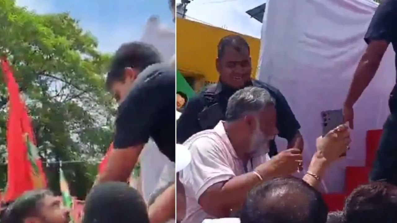 तेजस्वी के मंच पर पप्पू-कन्हैया को नो एंट्री, राहुल गांधी के सिक्योरिटी ने रोका, देखिये VIDEO