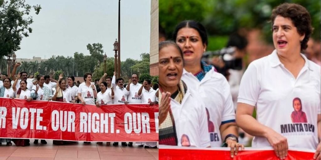 प्रियंका गांधी वाड्रा की टीशर्ट देखकर भड़कीं मिंता देवी, पूछा- कौन हैं वो लोग मेरे, बगैर पूछे नाम क्यों लिखा?