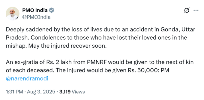 यूपी के गोंडा में दर्दनाक हादसा, श्रद्धालुओं से भरी बोलेरो नहर में गिरी, 11 की मौत 2 GxacV8oWsAAy Mc