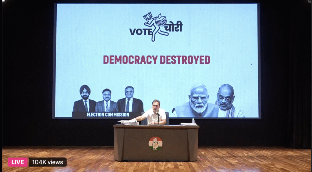 rahul gandhi vote chori