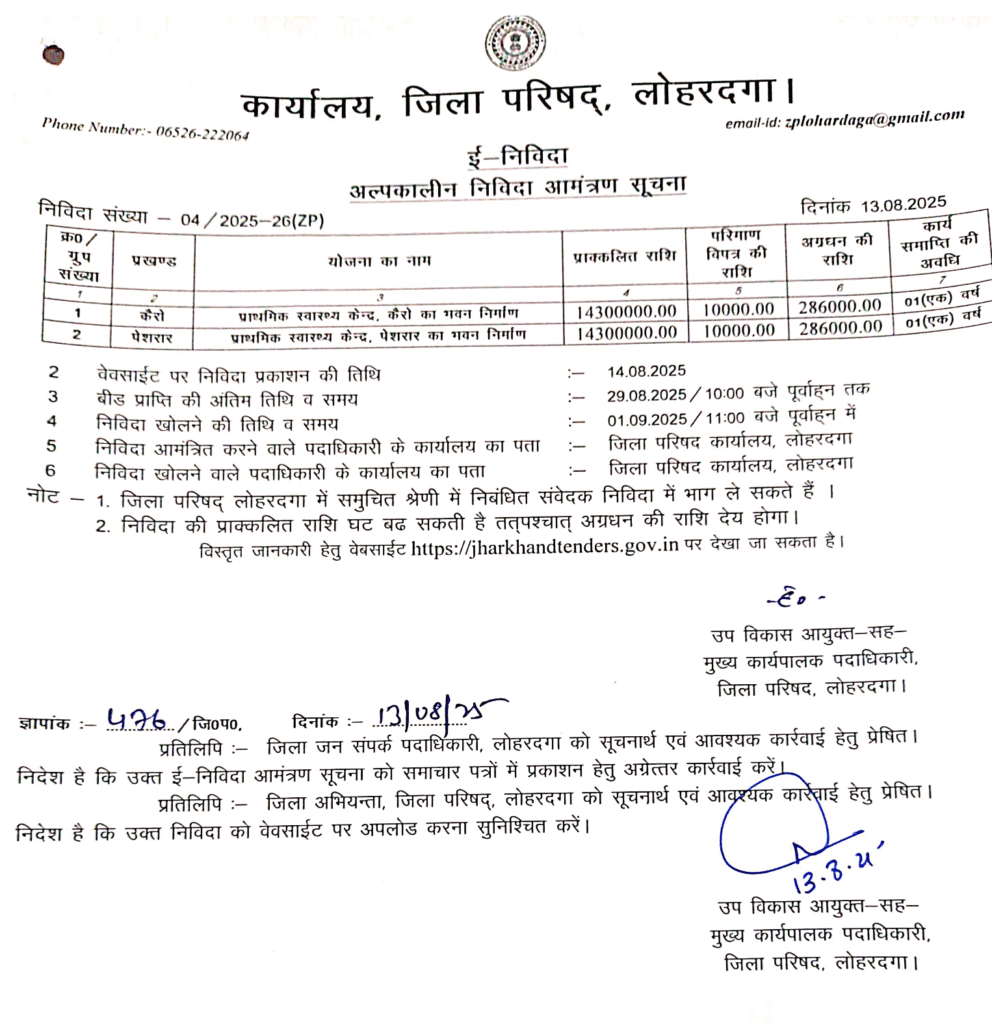 टेंडर की शर्तें अचानक बदलने से नाराज संवेदक, लोहरदगा डीसी के सामने पेश किया गड़बड़ियों के सबूत 3 Screenshot 2025 08 28 at 7.09.37 PM