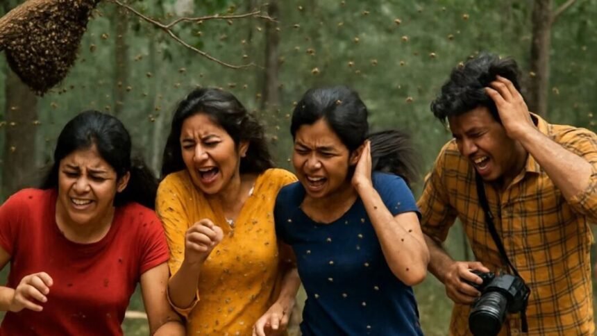 Jharkhand के जंगल में रील बना रहे लड़के-लड़कियों पर मधुमक्खियों ने किया हमला, चार की हालत गंभीर