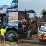 चतरा में माओवादियों ने जमकर मचाया उत्पात, कई गाड़ियों को फूंका, घरों में लगाया ताला