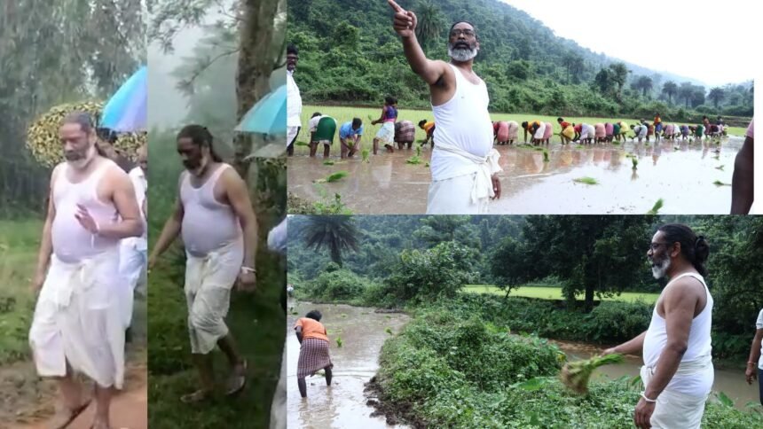 हेमंत सोरेन नेमरा में किसानों के बीच पहुंचे, सिंचाई से जुड़ी परेशानियों की ली जानकारी, बारिश में भींगते हुए मुख्यमंत्री ने लिया जायजा