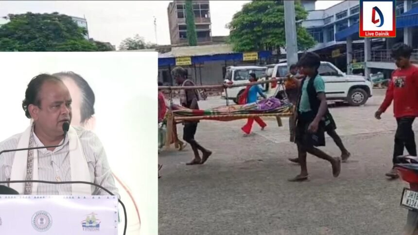 खाट पर मरीज है विपक्ष की साजिश, स्वास्थ्य मंत्री इरफान अंसारी ने लगया बड़ा आरोप 1 irfan ansari on khaat
