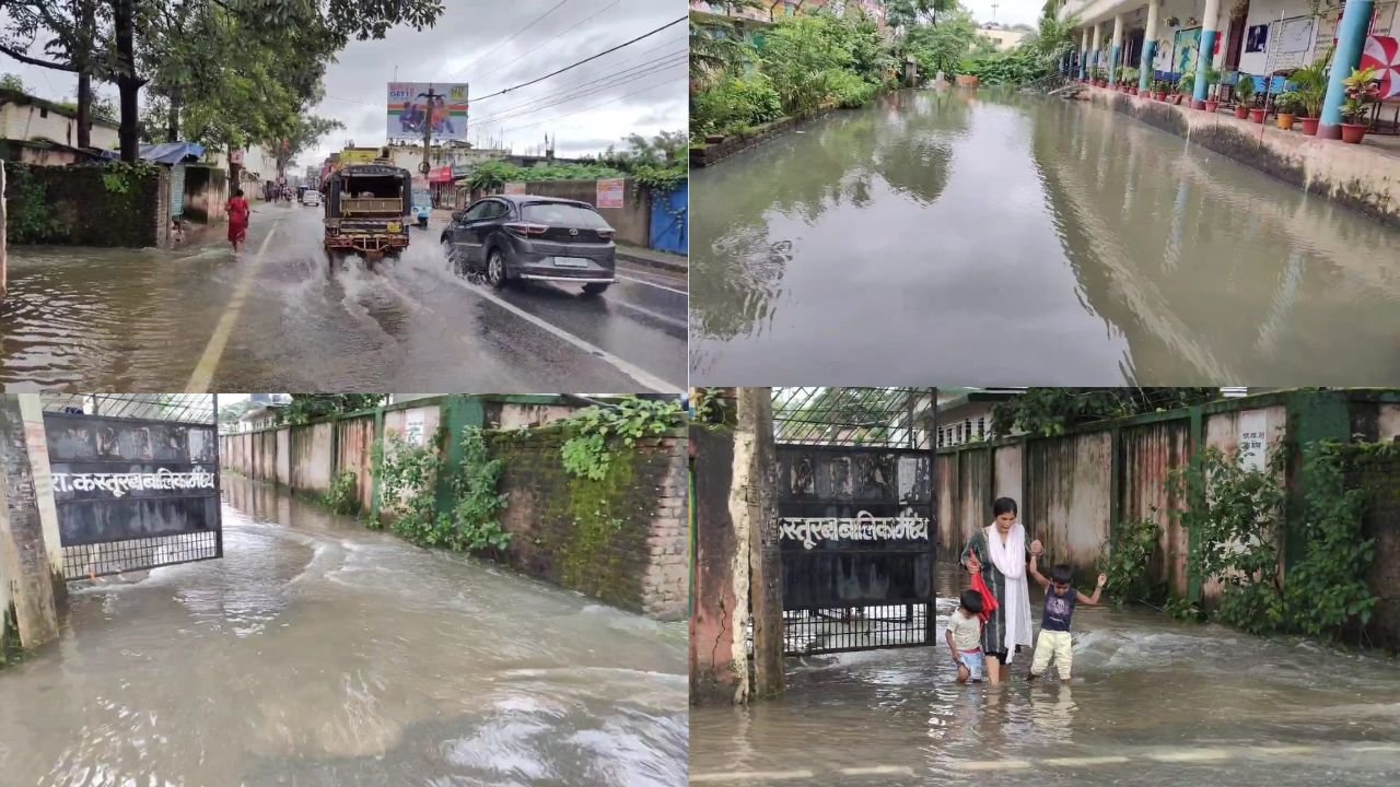 लोहरदगा में लगातार हो रही बारिश से कोयल और शंख नदी खतरे के निशान के करीब, बेड़ो-भंडरा रोड़ पर पुलिस के उपर बह रहा हैं पानी