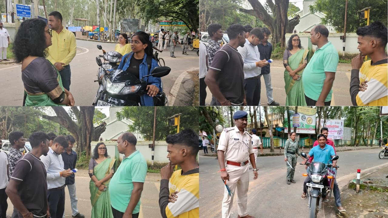 लोहरदगा में DTO ने चलाया चेकिंग अभियान, यातायात नियमों को तोड़ने वाले वाहनों से वसूला गया चालान