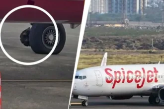 SpiceJet का विमान उड़ान भरते ही रनवे पर गिरा, मुंबई एयरपोर्ट पर हुई इमरजेंसी लैंडिंग