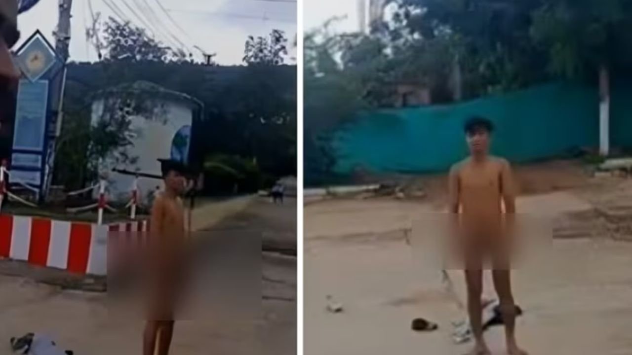 यूनिवर्सिटी कैंपस में कपड़े उतारकर खड़े हो गया छात्र,सुरक्षाकर्मियों ने दबोचा