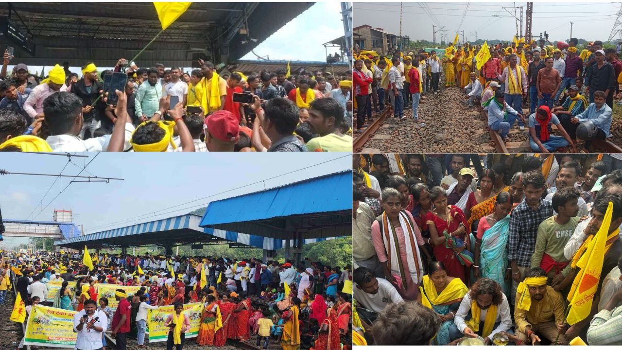 कुड़मी समाज के 'रेल टेका डोहोर छेका' की वजह से रेलवे रहा ब्लैकआउट, वंदे भारत रद्द, राजधानी प्रभावित, जयराम ने पारसनाथ में दिया समर्थन