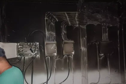 धनबाद उपायुक्त के नए भवन में लगी आग, कर्मचारी ने धुआं देखकर दमकम विभाग को दी सूचना