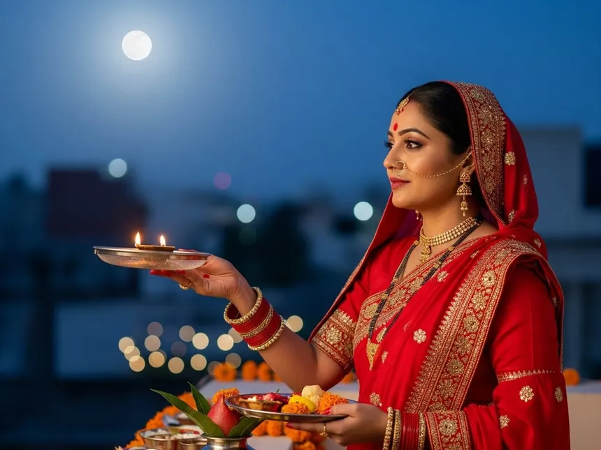 Karwa Chauth 2025: दुर्लभ योग में करवा चौथ आज, सुहागिनें रखेंगी इतने घंटे का व्रत, जानें मुहूर्त, चांद दिखने का समय और पूजा विधि 1 Karwa_Chauth_Vrat_Niyam