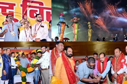 विजयदशमी पर रावण दहन का कार्यक्रम, मुख्यमंत्री हेमंत सोरेन हुए शामिल