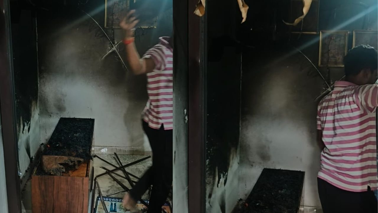 रांची के अनमोला प्लाजा के एक दुकान में लगी आग, किसी के हताहत होने की सूचना नहीं