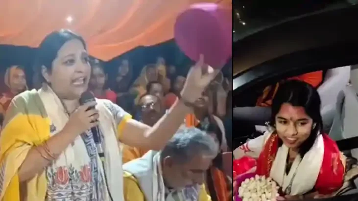 मैथिली ठाकुर ने किया 'पाग' का अपमान, BJP विधायक ने मिथिला के सम्मान को फेंक दिया