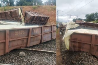 झारखंड के सिमडेगा में रेल हादसा, हटिया-राउरकेला रेलखंड पर मालगाड़ी हुई बेपटरी,10 बोगियां हुई डिरेल