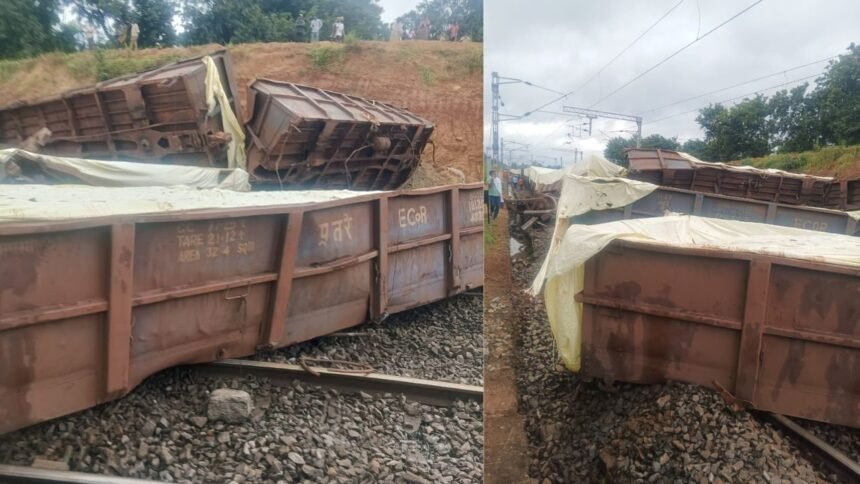झारखंड के सिमडेगा में रेल हादसा, हटिया-राउरकेला रेलखंड पर मालगाड़ी हुई बेपटरी,10 बोगियां हुई डिरेल