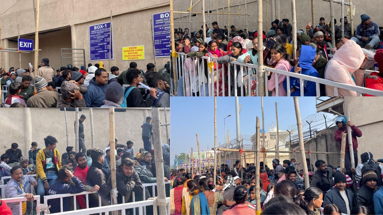 इंडिया-साउथ अफ्रीका वनडे मैच के लिए टिकट बिक्री शुरू, सोमवार देर रात से लगी लंबी लाइन, JSCA स्टेडियम में खुले 6 काउंटर