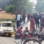 सिमडेगा में जंगली हाथियों से परेशान लोगों का फूटा गुस्सा, NH-143 को किया जाम