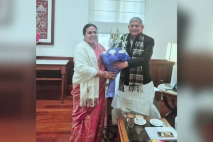 केंद्रीय पंचायती राज मंत्री ललन सिंह से मिली दीपिका पांडे सिंह