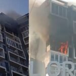 रांची के पर्ल आर्चिड अपार्टमेंट में लगी आग, मची अफरातफरी, बिल्डिंग को कराया गया खाली