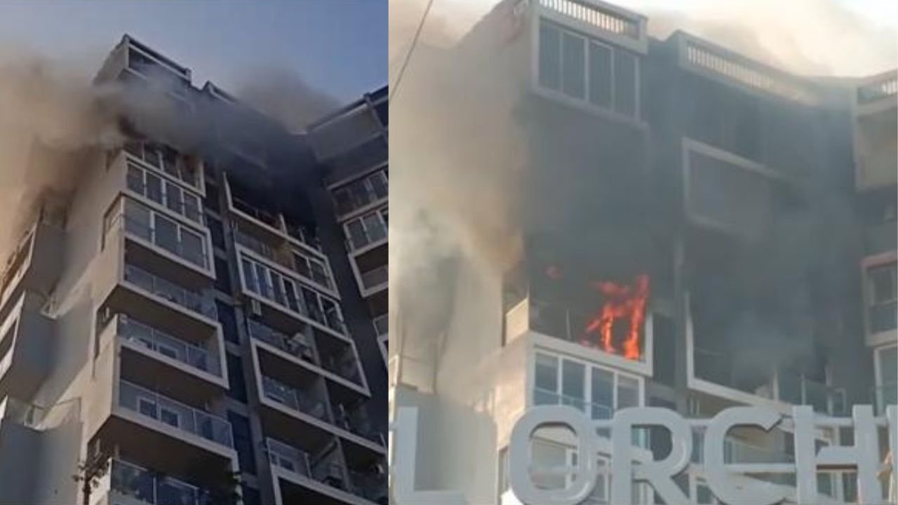 रांची के पर्ल आर्चिड अपार्टमेंट में लगी आग, मची अफरातफरी, बिल्डिंग को कराया गया खाली