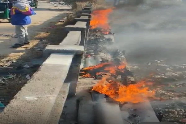 रांची के पुंदाग IIM पुल के पास 33 KV केबल में लगी आग, बिजली आपूर्ति बाधित