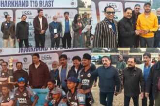 झारखंड टी–10 ब्लास्ट क्रिकेट टूर्नामेंट का भव्य समापन, JCA अध्यक्ष अजय नाथ शाहदेव और पूर्व सांसद धीरज साहू रहे मौजूद 9 Untitled design 1 1