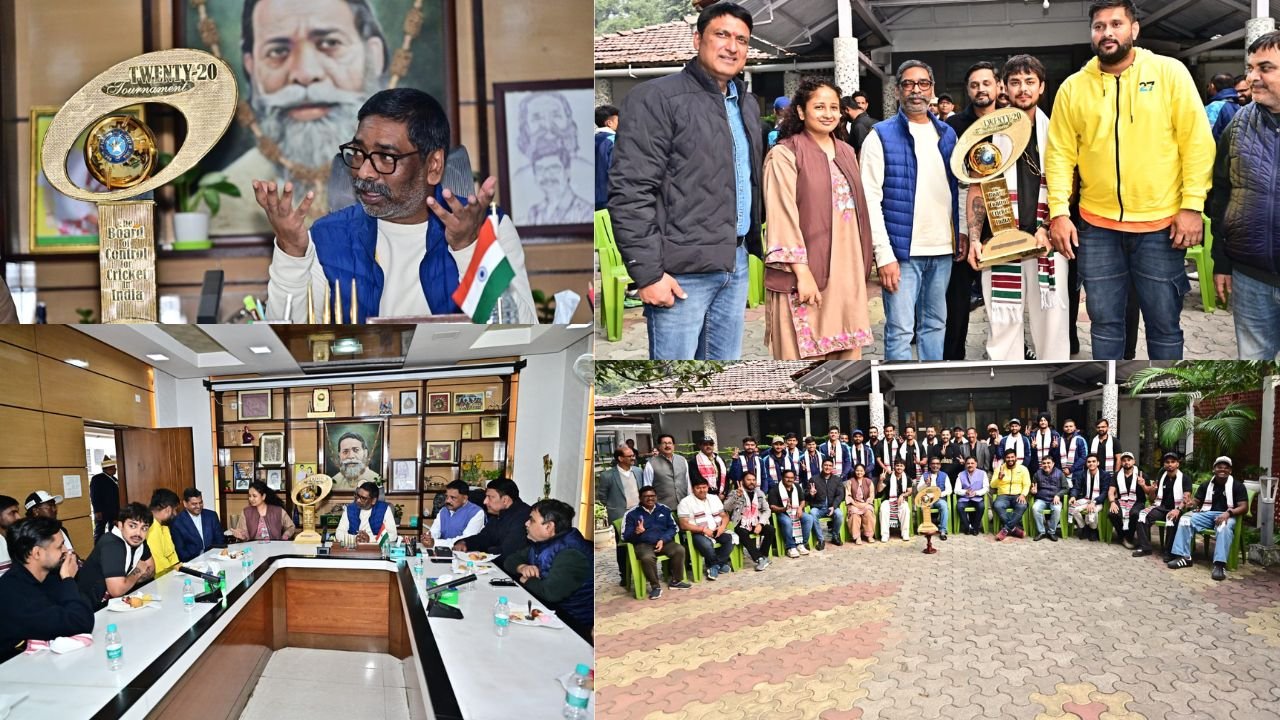 हेमंत सोरेन और कल्पना सोरेन ने झारखंड क्रिकेट टीम के खिलाड़ियों ने की मुलाकात, सैयद मुश्ताक अली ट्रॉफी पहली बार जीतने पर दी गई बधाई