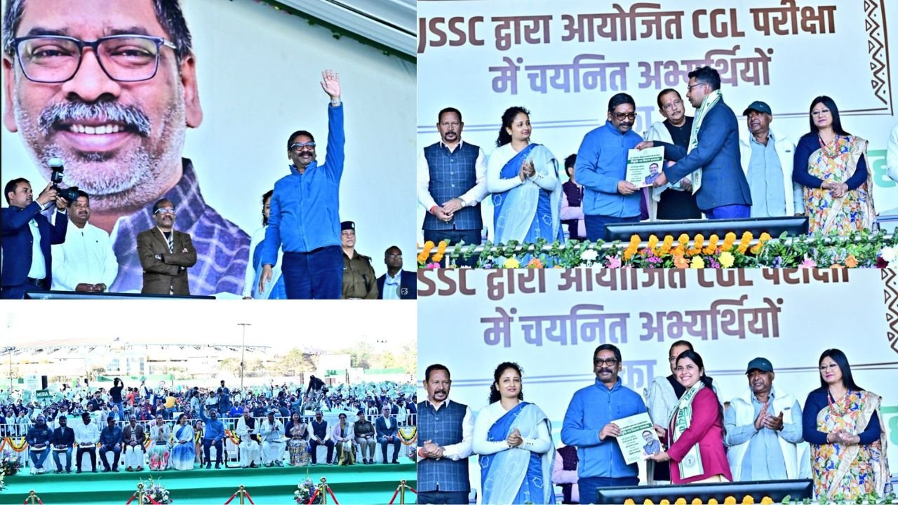 JSSC CGL के1910 अभ्यर्थियों को मुख्यमंत्री हेमंत सोरेन ने दिया नियुक्ति पत्र, कहा-अगली बार साजिश करने वालों को भेजेंगे जेल