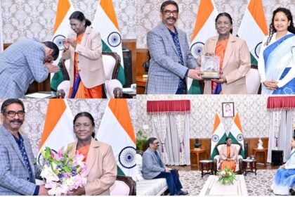 हेमंत सोरेन और कल्पना सोरेन ने राष्ट्रपति द्रौपर्दी मुर्मू से की शिष्टाचार मुलाकात, आज गुमला में कार्तिक जतरा में शामिल होंगी राष्ट्रपति