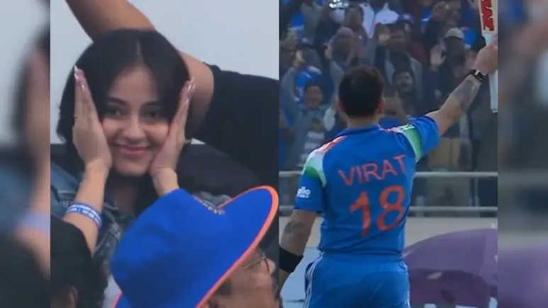 रांची की मिस्ट्री गर्ल कौन? विराट कोहली के शतक मारने के बाद लगी झूमने, VIDEO वायरल