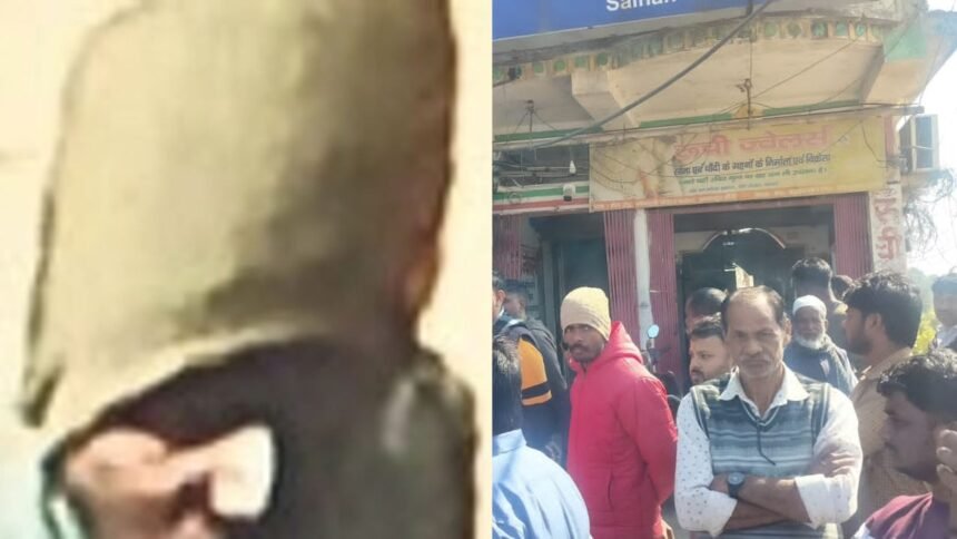 रांची के अनगड़ा में रुचि ज्वेलर्स का 26 लाख की लूट, CCTV में कैद हुई लूटेरे की तस्वीर
