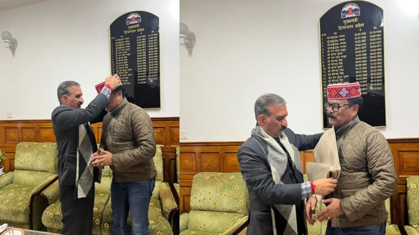 सांसद सुखदेव भगत हिमाचल में संगठन सृजन अभियान की कमान संभालने पहुंचे, मुख्यमंत्री सुखविंदर सिंह सक्खू ने किया स्वागत